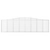 vidaXL Paniers à gabions arqués 4 pcs 400x30x100/120 cm Fer galvanisé
