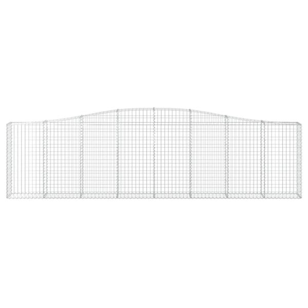 vidaXL Paniers à gabions arqués 4 pcs 400x30x100/120 cm Fer galvanisé