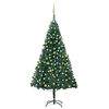 vidaXL Arbre de Noël artificiel pré-éclairé et boules vert 240 cm