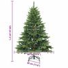 vidaXL Sapin de No&euml;l artificiel avec 150 LED Vert 120 cm PE et PVC