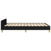 vidaXL Cadre de lit sans matelas noir 120x190 cm tissu