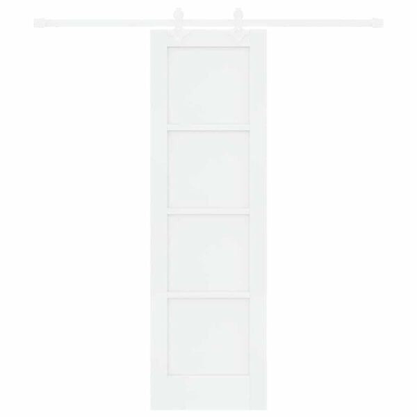 vidaXL Porte coulissante Blanc 61 x 198,5 cm Pin massif