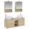 vidaXL Ensemble de mobilier de salle de bain 5 pcs Ch&ecirc;ne Sonoma