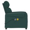 vidaXL Fauteuil de massage Vert fonc&eacute; Tissu