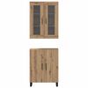 vidaXL Haut Armoire 2 pcs ch&ecirc;ne artisanal Bois d'ing&eacute;nierie