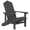 vidaXL Chaises de jardin Adirondack lot de 2 PEHD Anthracite