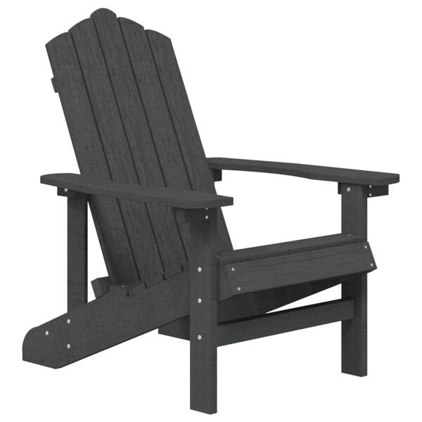 vidaXL Chaises de jardin Adirondack lot de 2 PEHD Anthracite