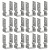 vidaXL Piquets de cl&ocirc;ture 12 pcs argent&eacute; 8x6x15 cm acier galvanis&eacute;