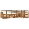 vidaXL Ensemble de canap&eacute; d'angle 4 pcs Naturel Bois d'Acacia Massif