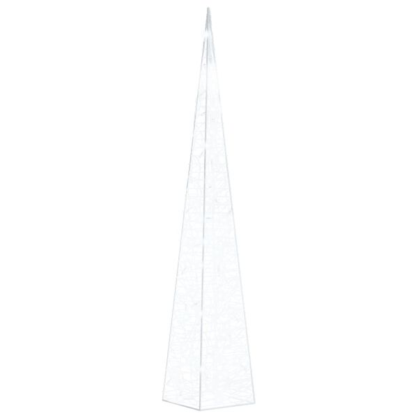 vidaXL C&ocirc;ne lumineux d&eacute;coratif &agrave; LED Acrylique Blanc froid 90 cm