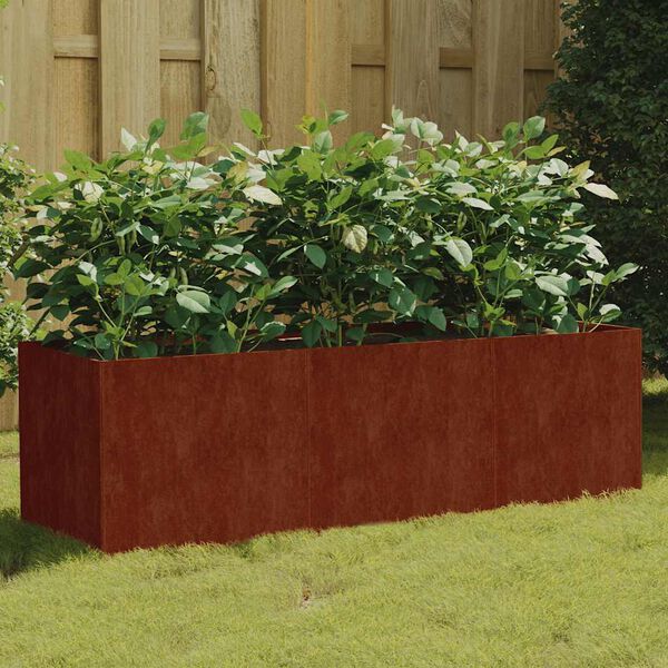 vidaXL Lit sur&eacute;lev&eacute; de jardin 120x40x40 cm acier corten