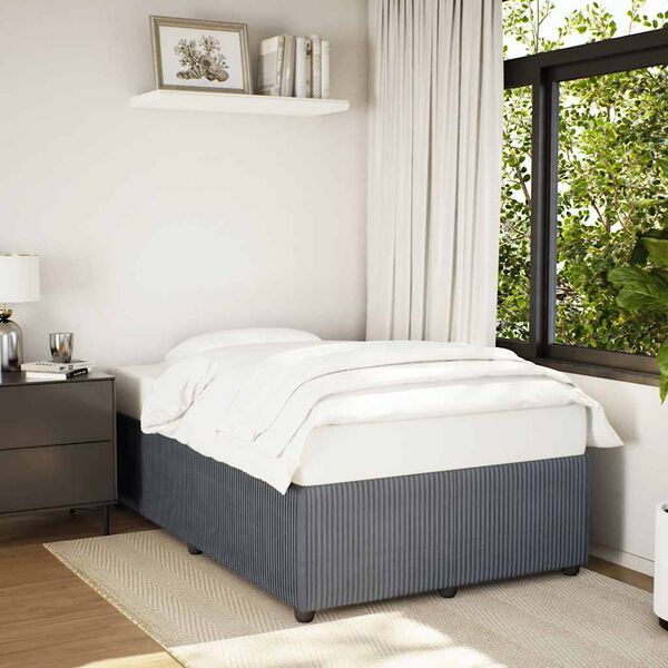 vidaXL Cadre de lit sans matelas gris fonc&eacute; 120x200 cm velours