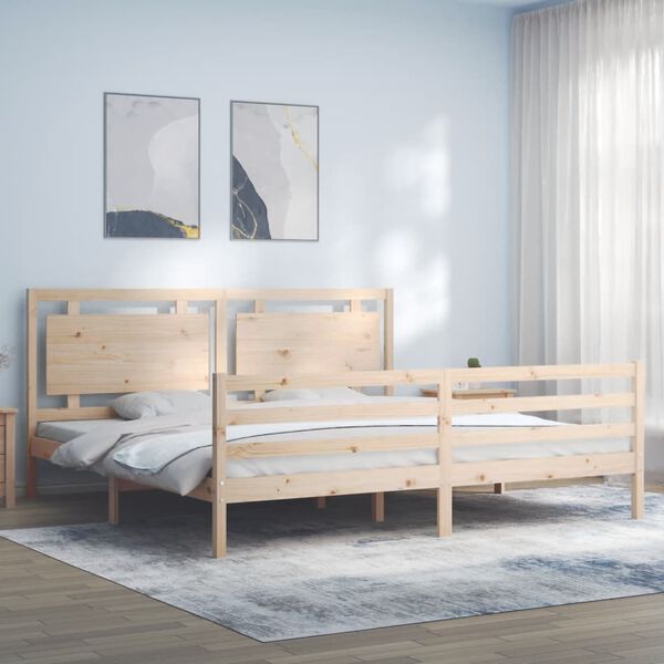 vidaXL Cadre de lit sans matelas bois massif