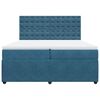 vidaXL Sommier &agrave; lattes de lit et matelas Bleu 200x200 cm velours