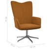 vidaXL Chaise de relaxation avec tabouret Marron Velours