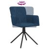 vidaXL Chaises pivotantes &agrave; manger lot de 2 Bleu Velours
