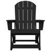 vidaXL Chaise Adirondack à bascule Noir 73.5 x 92 x 90 cm HDPE