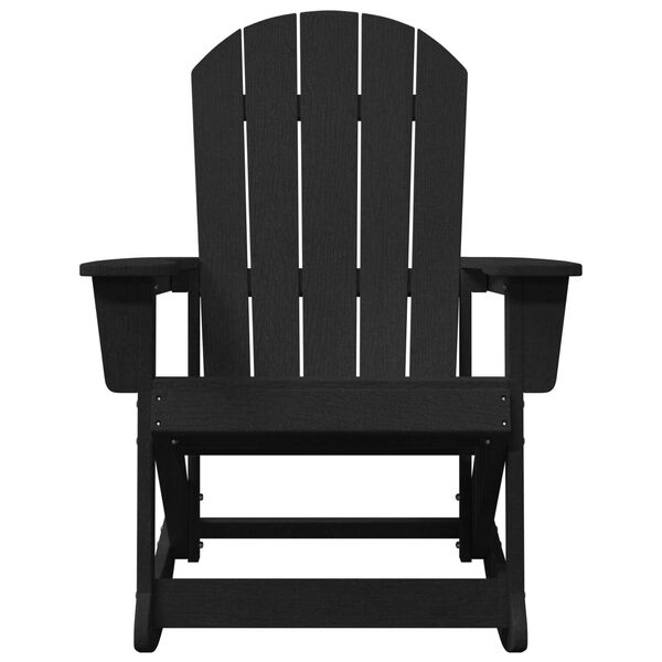 vidaXL Chaise Adirondack à bascule Noir 73.5 x 92 x 90 cm HDPE