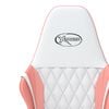 vidaXL Chaise de jeu de massage Blanc et rose Similicuir