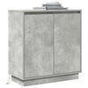 vidaXL Buffet LED Gris b&eacute;ton 71 x 34,5 x 75 cm Bois d'ing&eacute;nierie