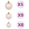 vidaXL Arbre de Noël artificiel pré-éclairé et boules vert 150 cm PVC
