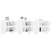 vidaXL Buffets 3 pcs Blanc Bois d'ing&eacute;nierie
