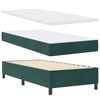 vidaXL Lit &agrave; ressorts avec matelas Vert fonc&eacute; 190 x 90 cm Velours