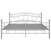vidaXL Cadre de lit sans matelas gris m&eacute;tal 160x200 cm