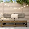 vidaXL Canap&eacute;s centraux de jardin 2 pcs marron miel bois de pin solide