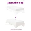vidaXL Cadre de lit sans matelas empilable blanc 90x190 cm bois massif