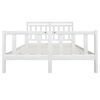 vidaXL Cadre de lit sans matelas blanc bois de pin massif
