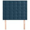 vidaXL T&ecirc;te de lit Bleu fonc&eacute; 80x5x118/128 cm Velours