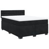 vidaXL Sommier &agrave; lattes de lit et matelas Noir 160x200 cm Velours