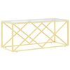 vidaXL Table basse 110x45x45 cm acier inoxydable et verre