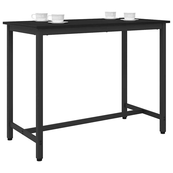 vidaXL table Ch&ecirc;ne noir 100 x 50 x 76,5 cm Bois d'ing&eacute;nierie et acier