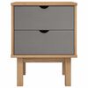 vidaXL Table de chevet OTTA marron et gris 45x39x57 cm bois pin massif