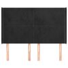 vidaXL T&ecirc;te de lit avec oreilles Noir 147x16x118/128 cm Velours
