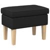 vidaXL Pouf Noir 55 x 35 x 41 cm Tissu