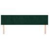 vidaXL T&ecirc;tes de lit 2 pcs Vert fonc&eacute; 100x5x78/88 cm Velours