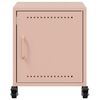 vidaXL Table de chevet rose 36x38,5x43,5 cm acier