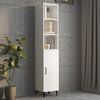 vidaXL Armoire murale Blanc brillant 34,5x32,5x90 cm Bois d'ing&eacute;nierie
