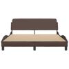 vidaXL Cadre de lit Dover marron 160x200 cm similicuir