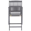 vidaXL Chaises pliables d'ext&eacute;rieur lot de 4 et coussins Bois d'acacia