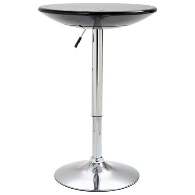 vidaXL Table de bar Noir Ø60 cm ABS