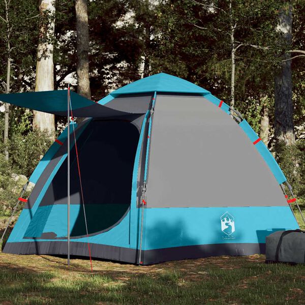 vidaXL Tente de camping cabine 4 personnes bleu lib&eacute;ration rapide