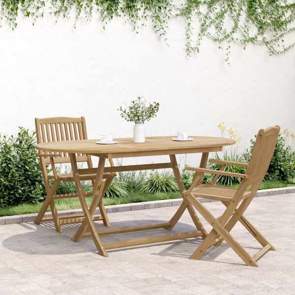 vidaXL Table pliable de jardin 160x85x75 cm bois d'acacia solide