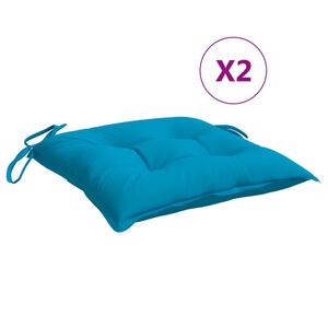 vidaXL Coussins de palette lot de 2 bleu clair 50x50x7 cm tissu oxford