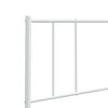 vidaXL T&ecirc;te de lit de remplacement m&eacute;tal blanc 135 cm