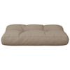 vidaXL Coussin de palette taupe 60x40x12 cm tissu