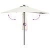 vidaXL Parasol de jardin Sable 294 x 150 x 223 cm Polyester et Acier